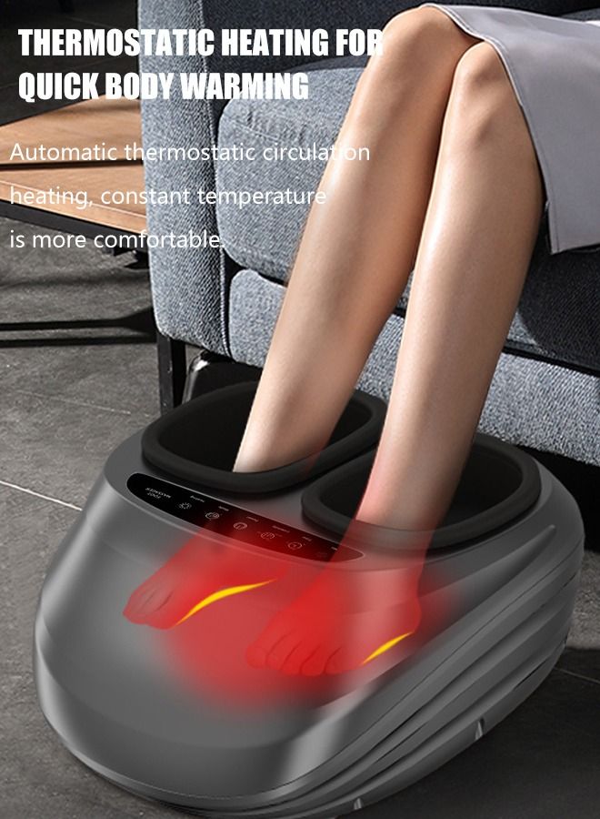 Shiatsu Foot Massager Machine with Soothing Heat, Deep Kneading Therapy, Air Compression, Improve Blood Circulation and Foot Wellness,Relax for Home or Office Use