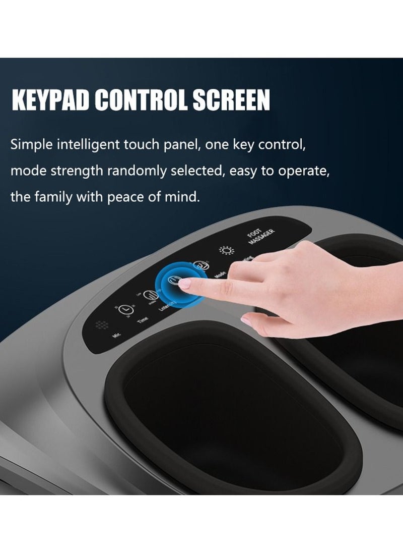 Shiatsu Foot Massager Machine with Soothing Heat, Deep Kneading Therapy, Air Compression, Improve Blood Circulation and Foot Wellness,Relax for Home or Office Use
