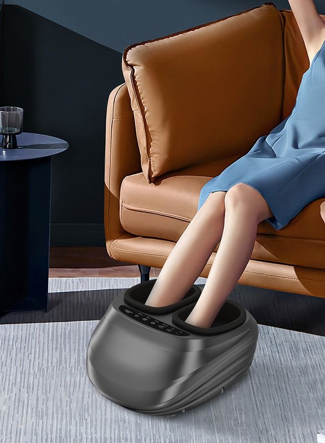 Shiatsu Foot Massager Machine with Soothing Heat, Deep Kneading Therapy, Air Compression, Improve Blood Circulation and Foot Wellness,Relax for Home or Office Use