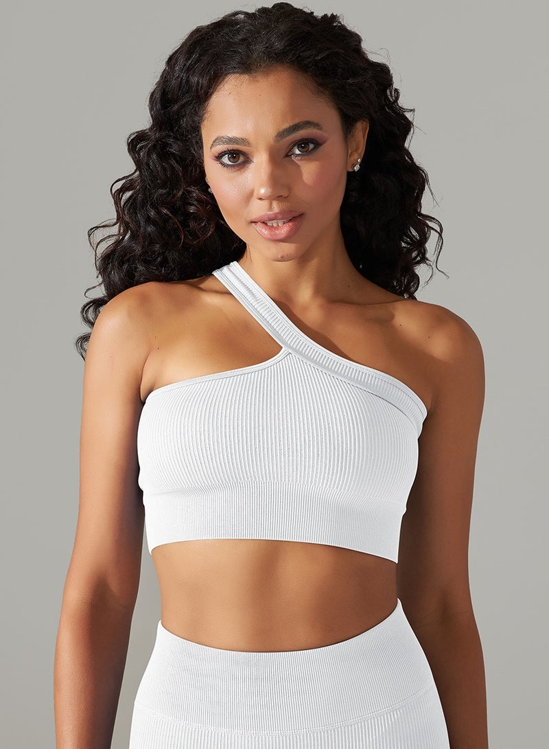 High Elastic Running Sports Fitness Yoga Bra White