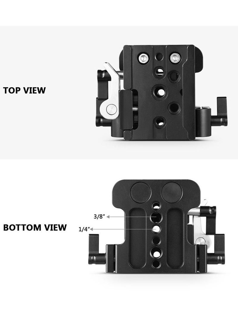 SmallRig 2092B Universal 15mm Rail Support System Baseplate