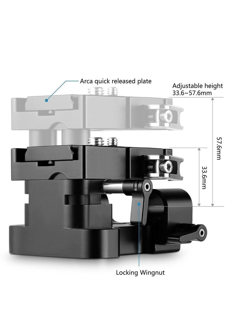 SmallRig 2092B Universal 15mm Rail Support System Baseplate