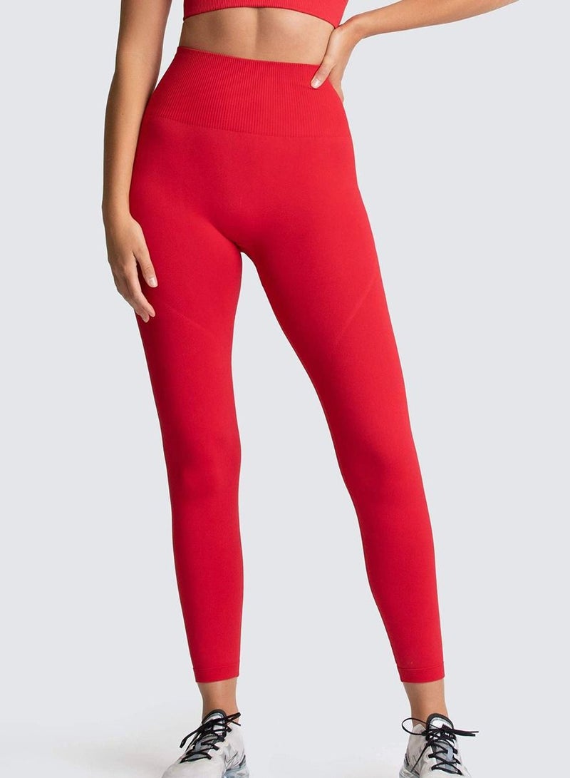 Yoga Tight Fitting Stretch Soft Pants Red