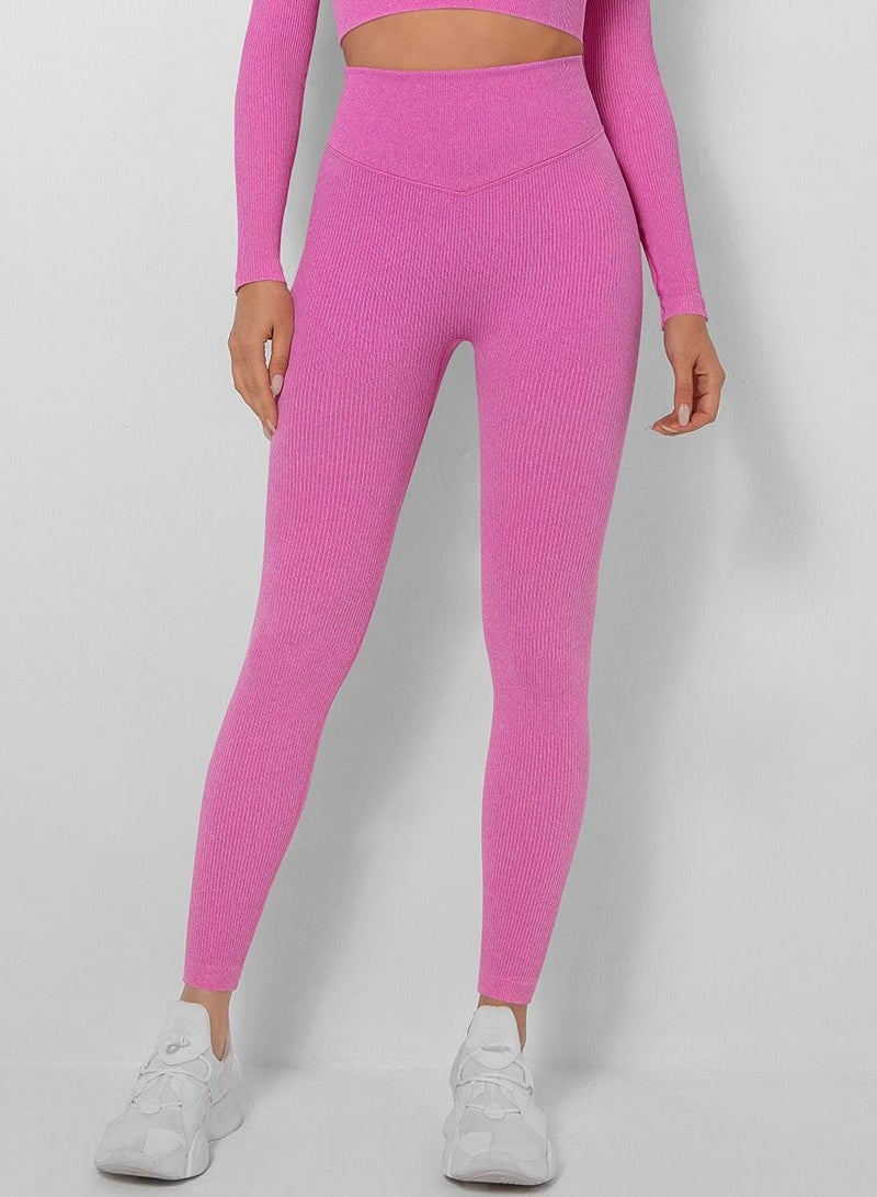 Yoga Tight Fitting Stretch Soft Pants Pink