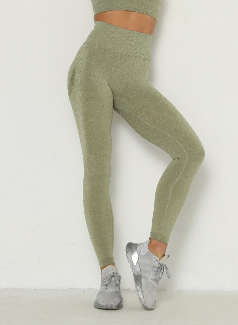 Yoga Tight Fitting Stretch Soft Pants Green