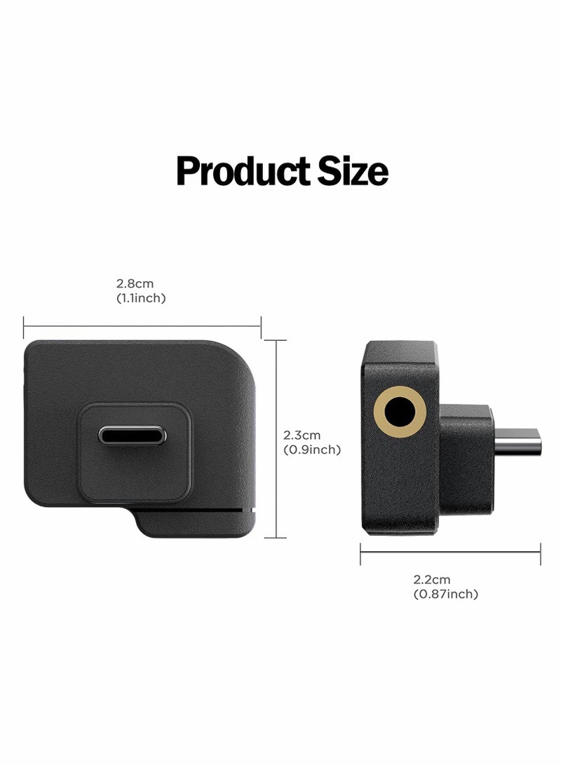 Dual 3.5mm/USB-C Mic Adapter, Accessories for OSMO Action Camera