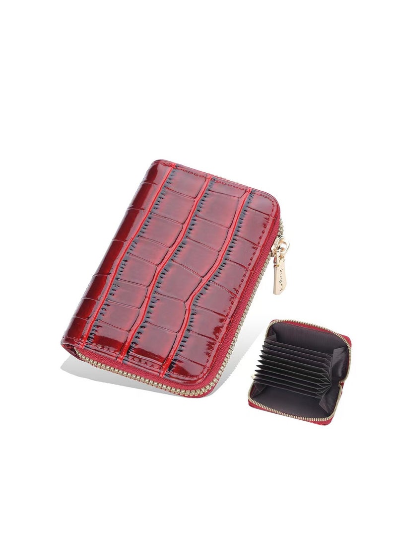 Leather Wallet Red