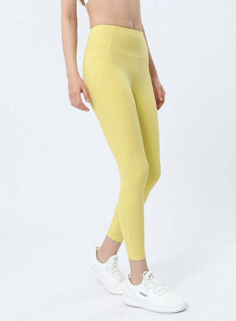 Yoga Tight Fitting Stretch Soft Pants Yellow