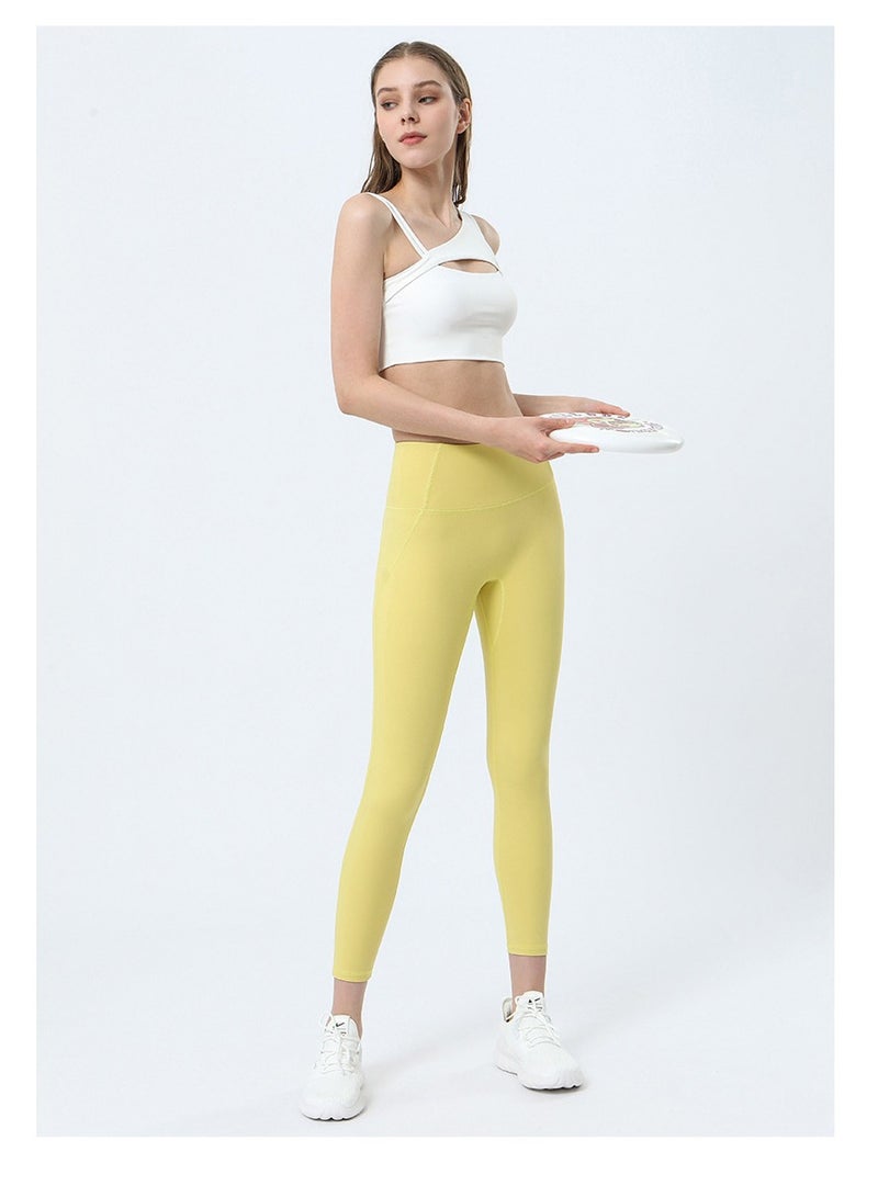 Yoga Tight Fitting Stretch Soft Pants Yellow