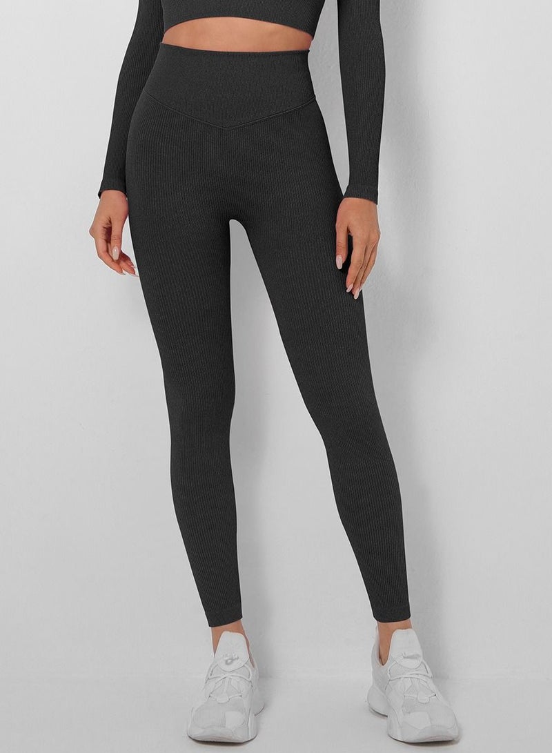 Yoga Tight Fitting Stretch Soft Pants Black