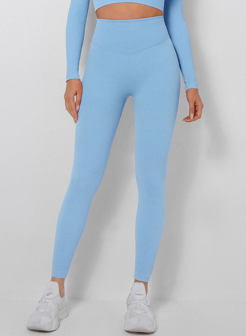 Yoga Tight Fitting Stretch Soft Pants Blue