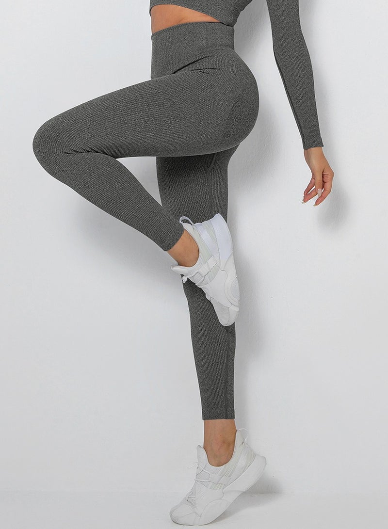 Yoga Tight Fitting Stretch Soft Pants Grey