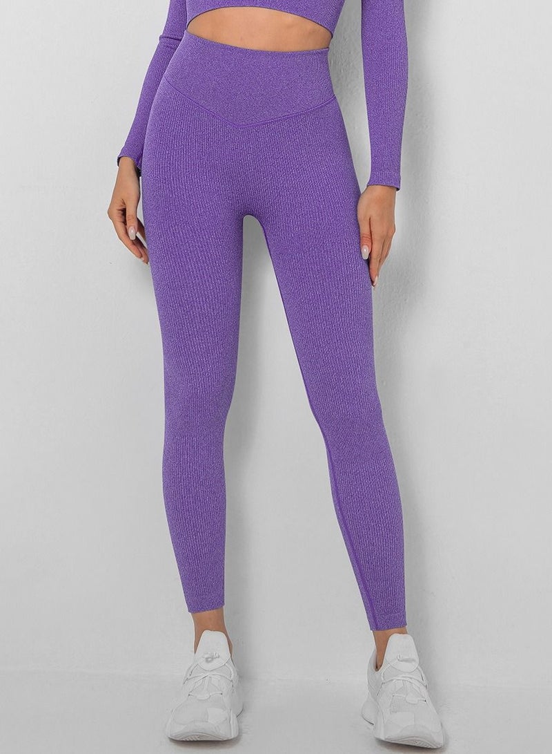 Yoga Tight Fitting Stretch Soft Pants Purple