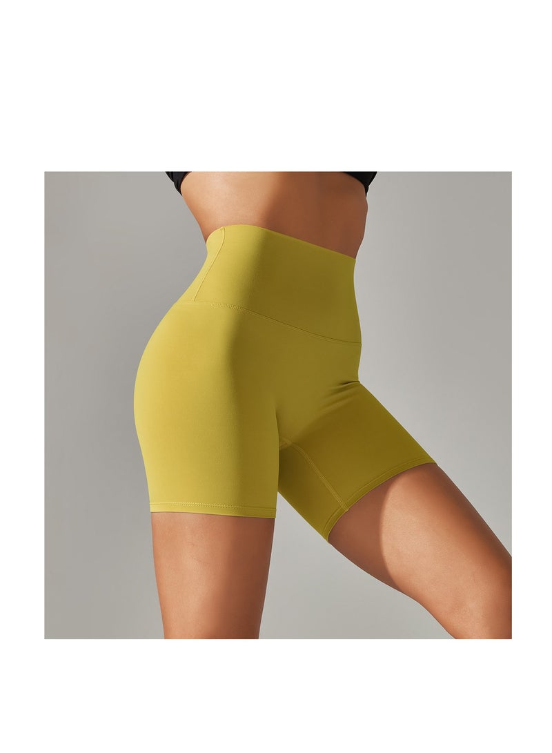 Yoga Tight Fitting Stretch Soft Pants Yellow