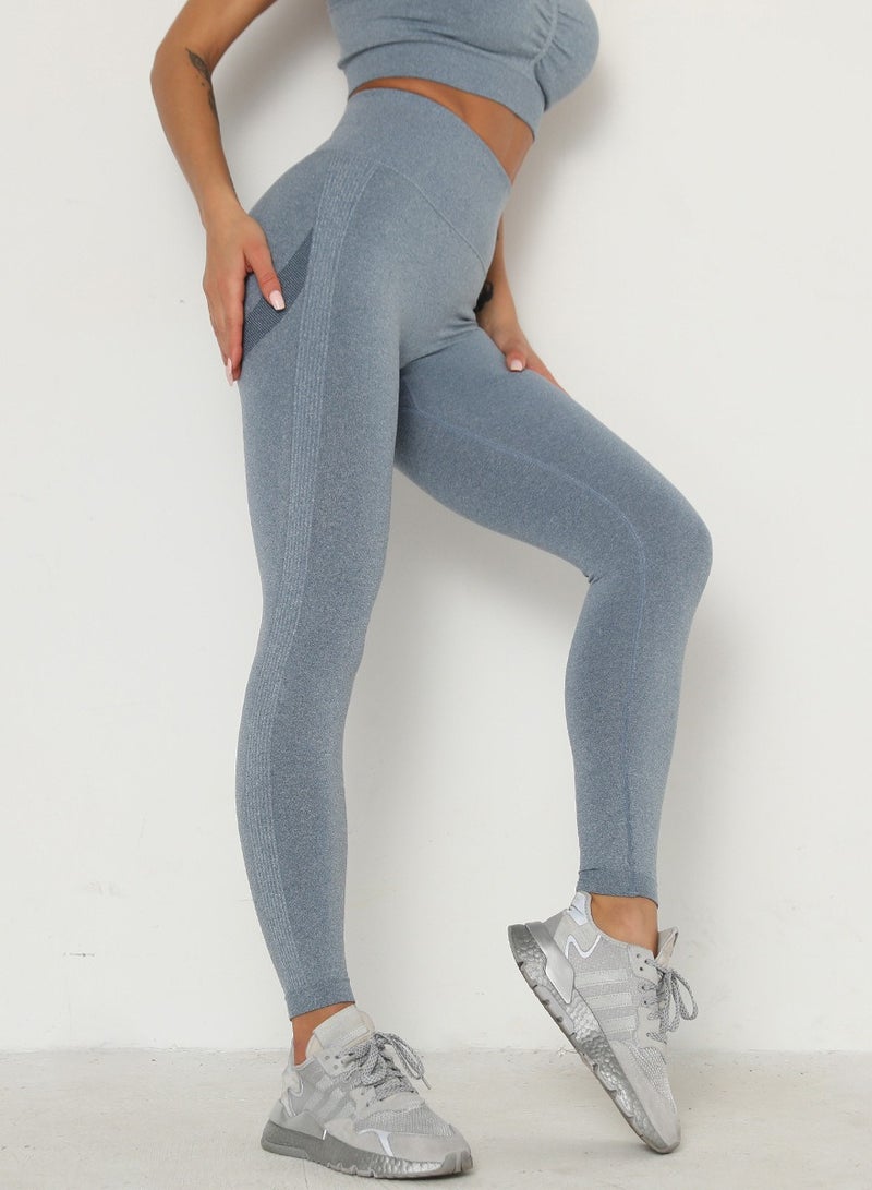 Yoga Tight Fitting Stretch Soft Pants Blue