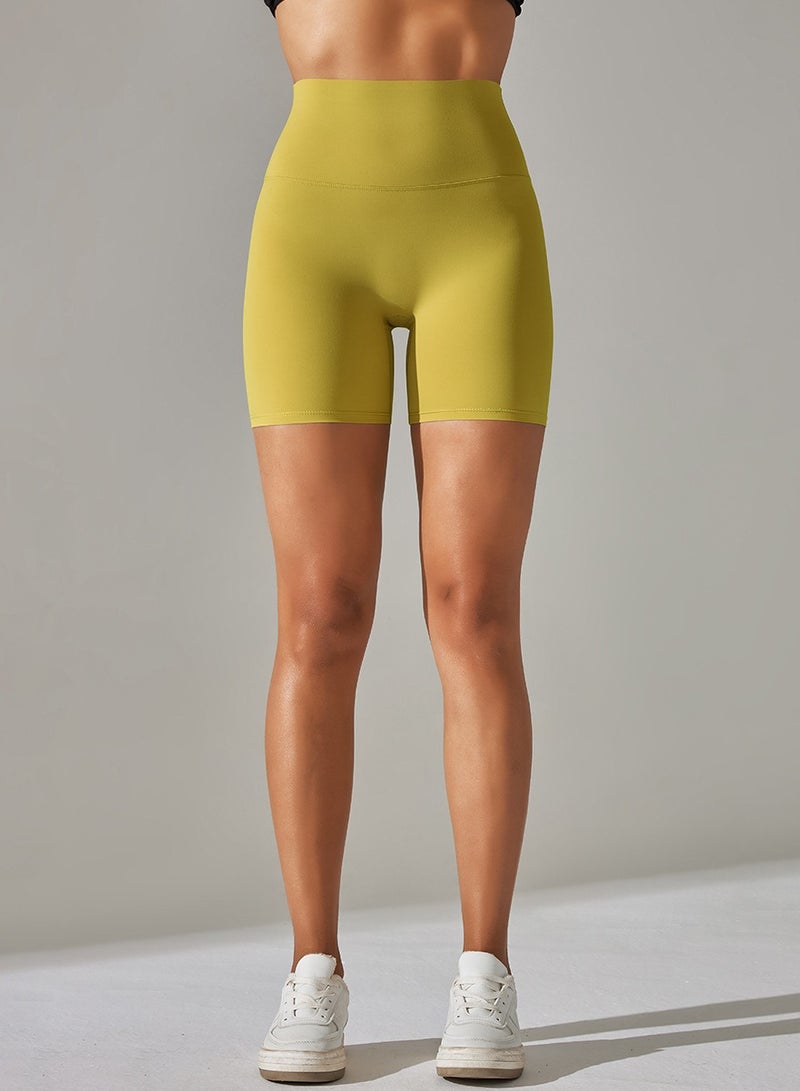 Yoga Tight Fitting Stretch Soft Pants Yellow