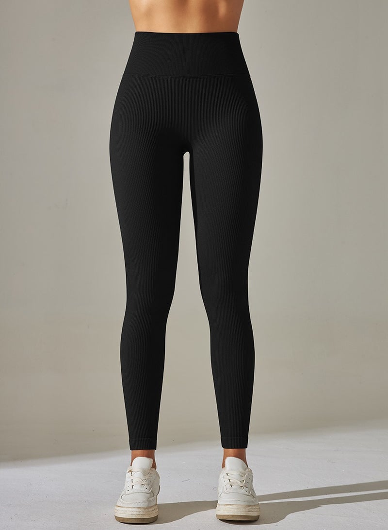 Yoga Tight Fitting Stretch Soft Pants Black