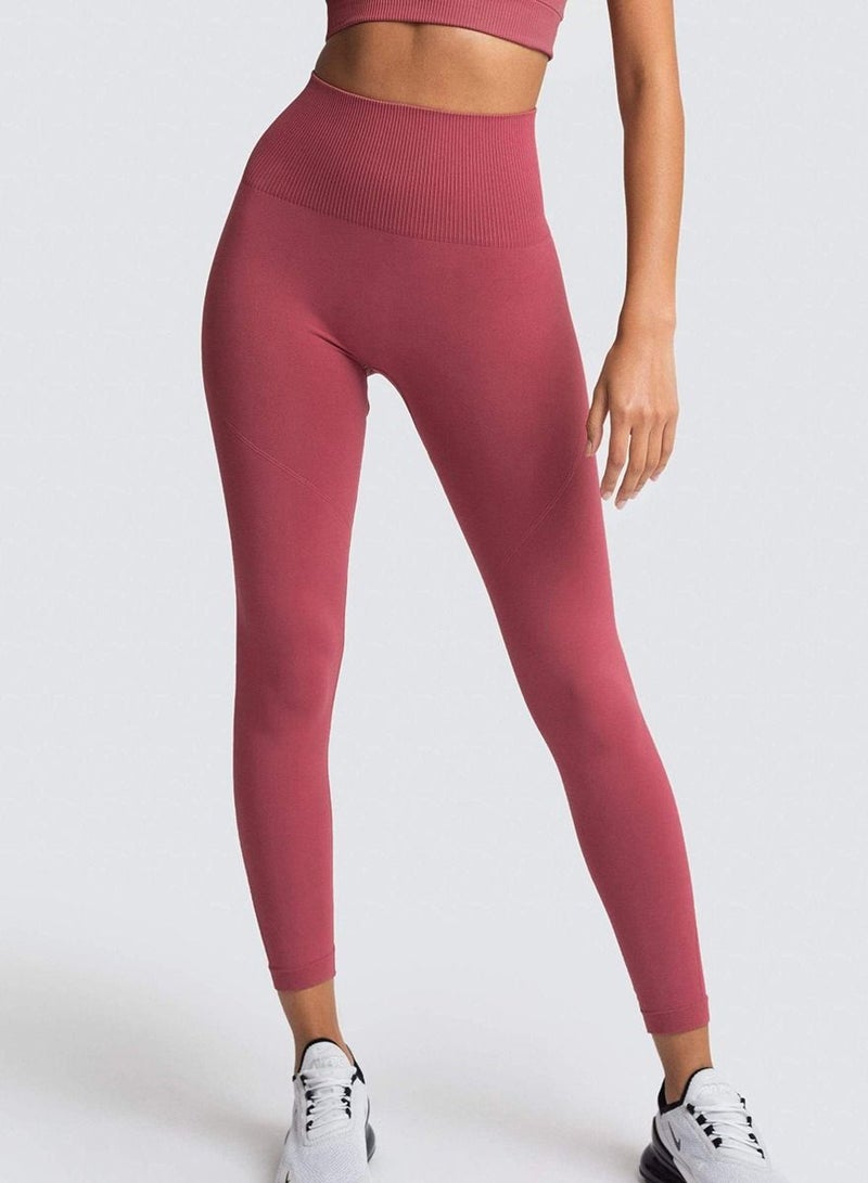 Yoga Tight Fitting Stretch Soft Pants Red