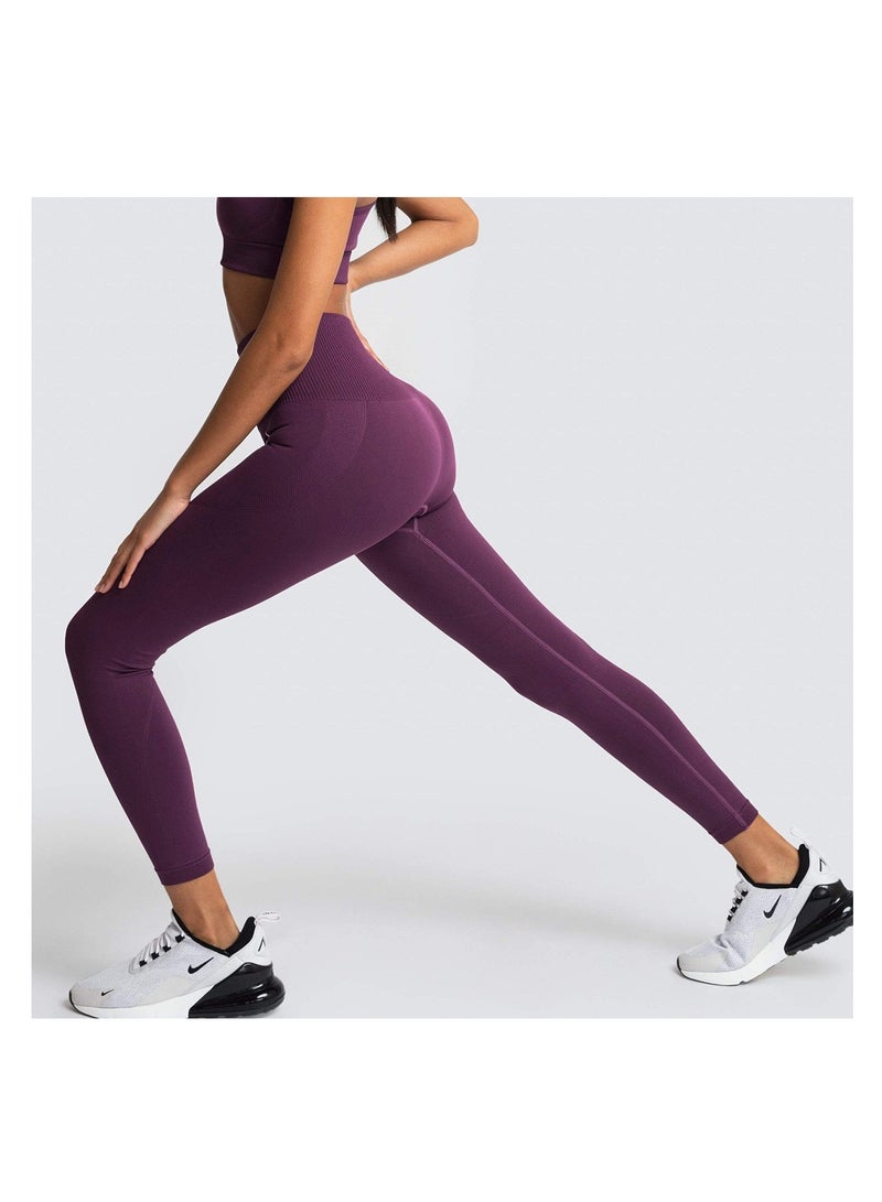 Yoga Tight Fitting Stretch Soft Pants Purple