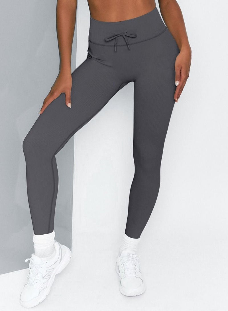 Yoga Tight Fitting Stretch Soft Pants Grey