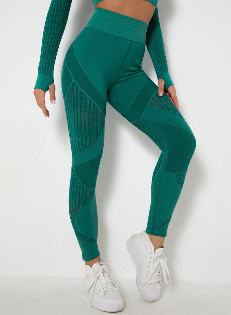 Yoga Tight Fitting Stretch Soft Pants Green