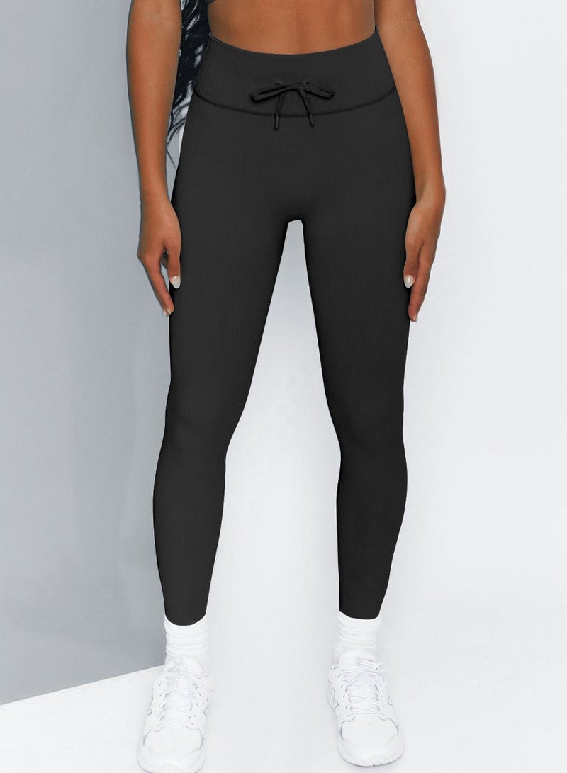 Yoga Tight Fitting Stretch Soft Pants Black