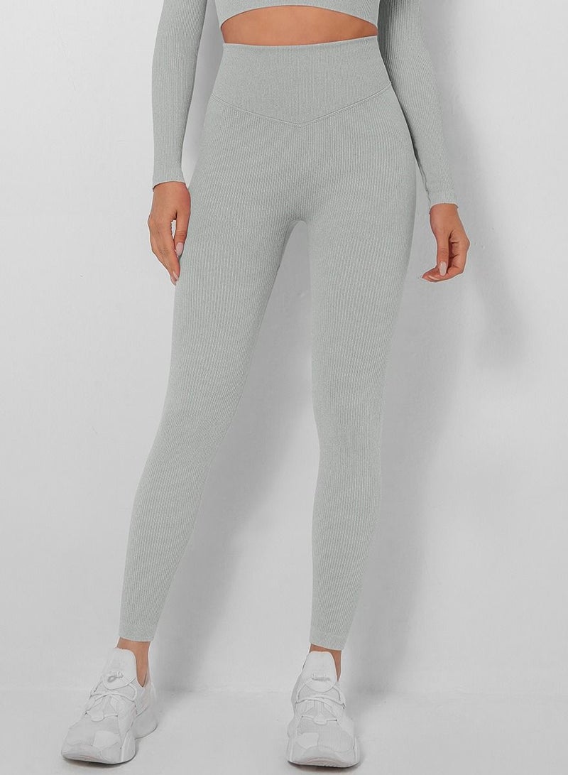 Yoga Tight Fitting Stretch Soft Pants Grey