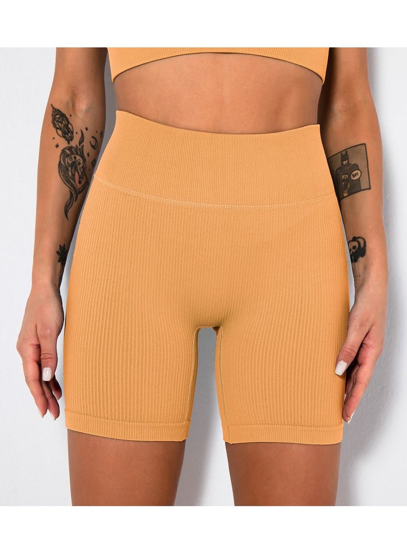 Yoga Tight Fitting Stretch Soft Pants Brown