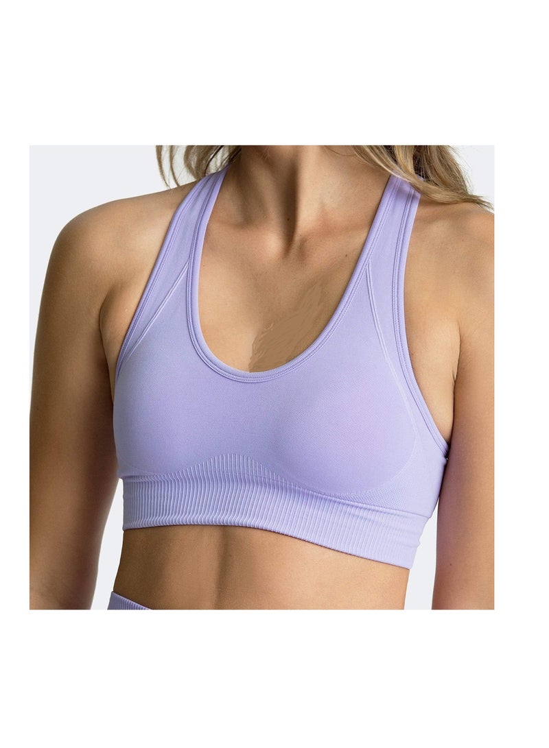 High Elastic Running Sports Fitness Yoga Bra Blue