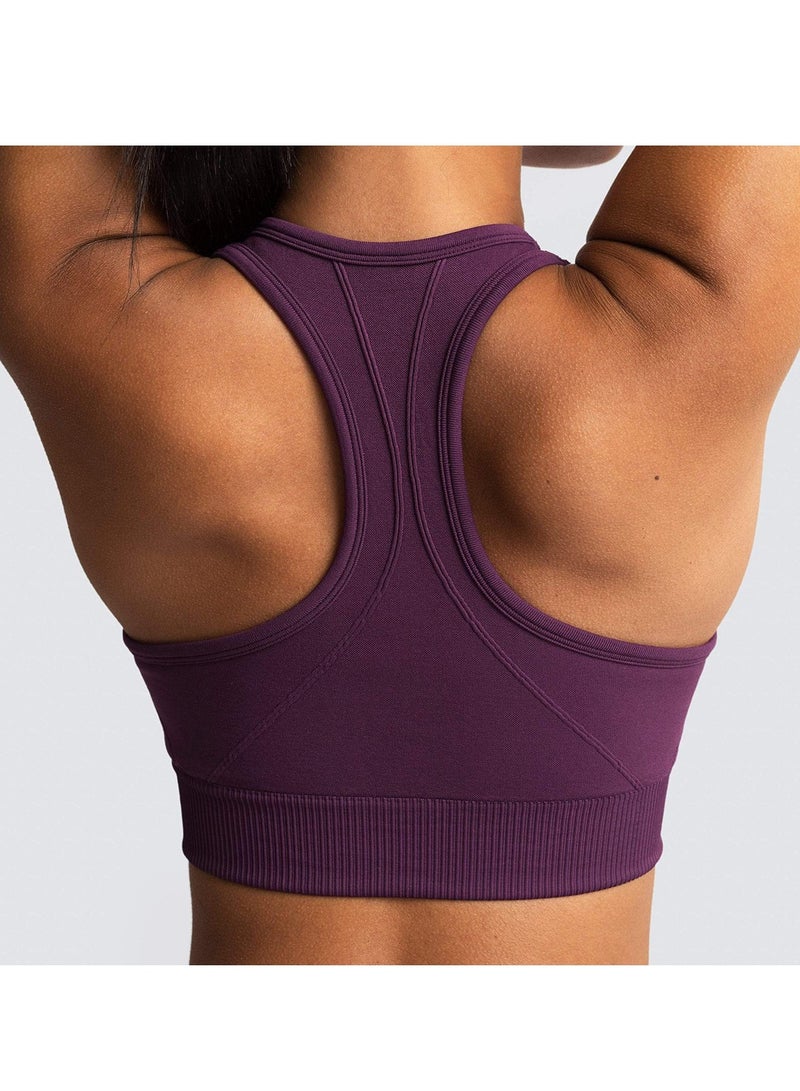 High Elastic Running Sports Fitness Yoga Bra Purple