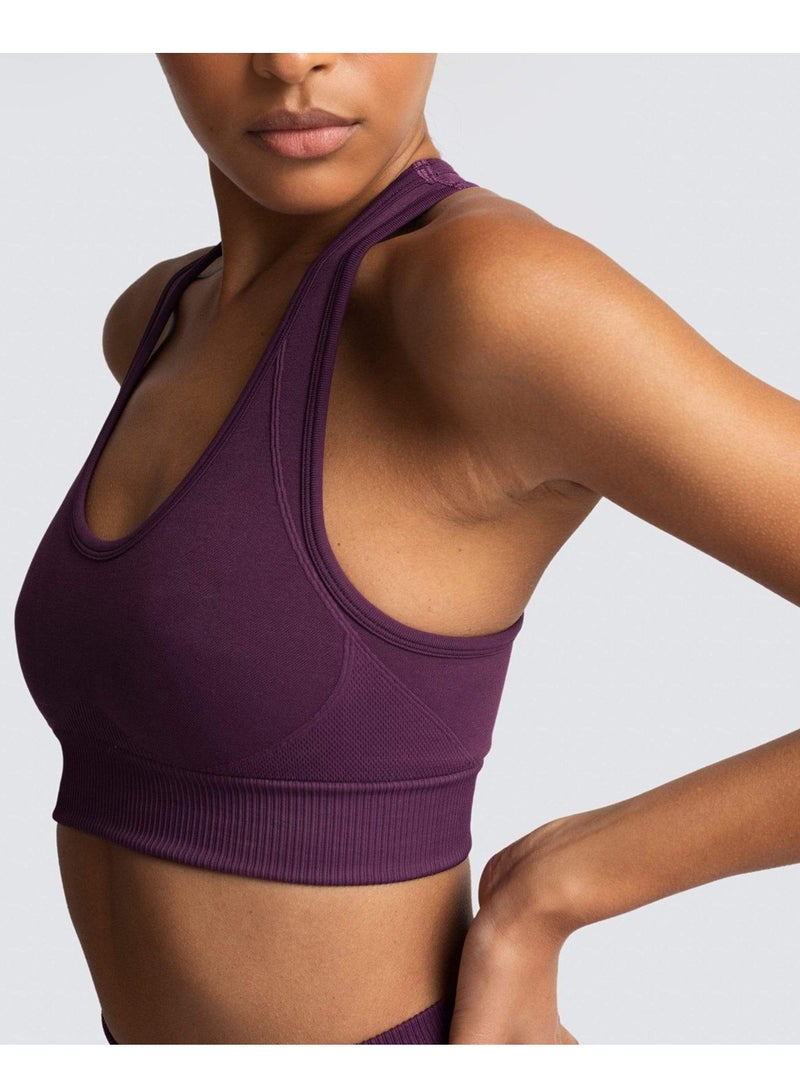 High Elastic Running Sports Fitness Yoga Bra Purple