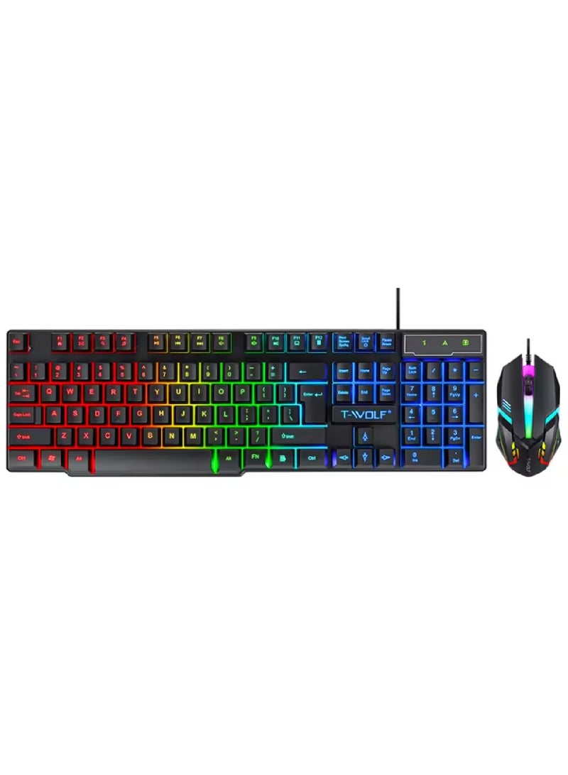 5in1 Gaming Keyboard Whit Mouse pad Mouse Gaming Headset Wired Led Rgb Backlight Bundle For Pc Gamers And Xbox and PS4 TF850