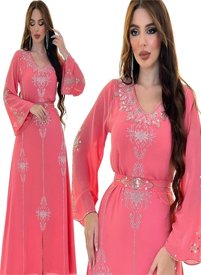 Summer Fashion Hot Diamond Dress Pink