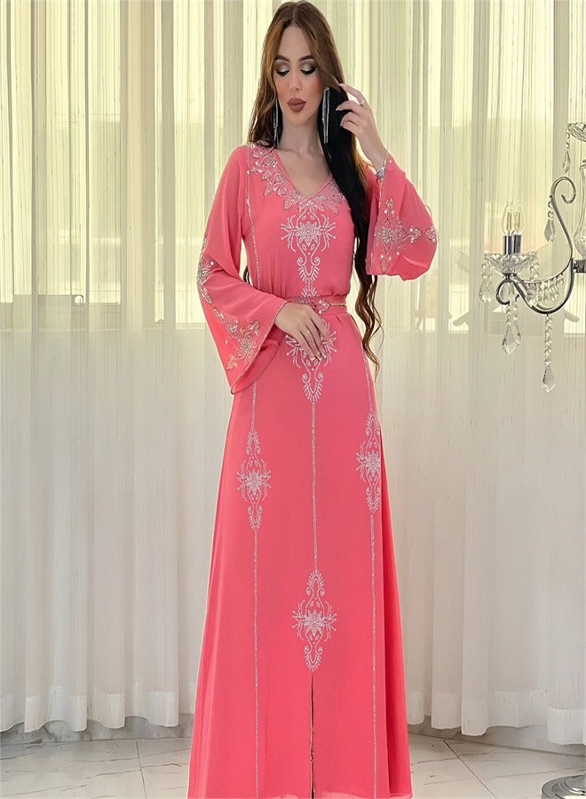 Summer Fashion Hot Diamond Dress Pink