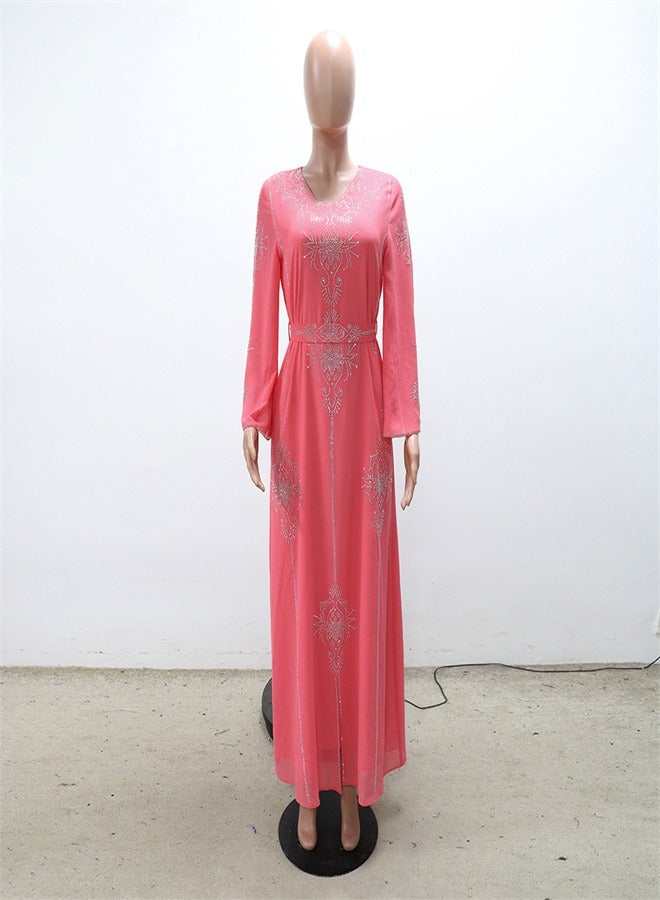 Summer Fashion Hot Diamond Dress Pink