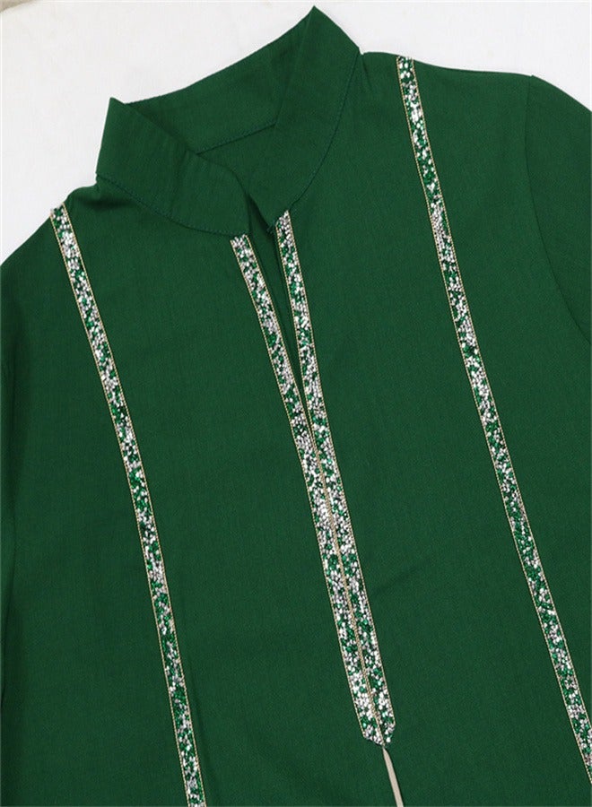 Jalabiya Loose Music Robe For Women Green