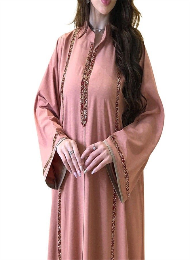 Jalabiya Loose Music Robe For Women Pink