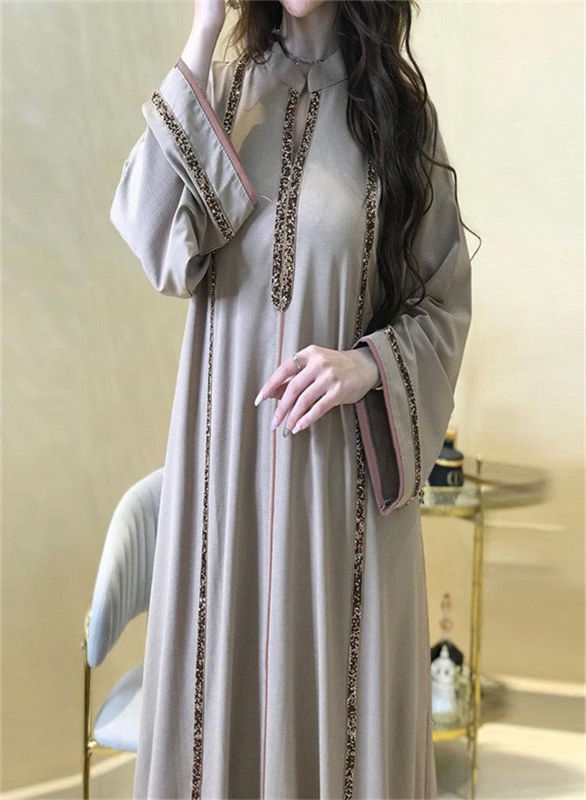 Jalabiya Loose Music Robe For Women Camel Color