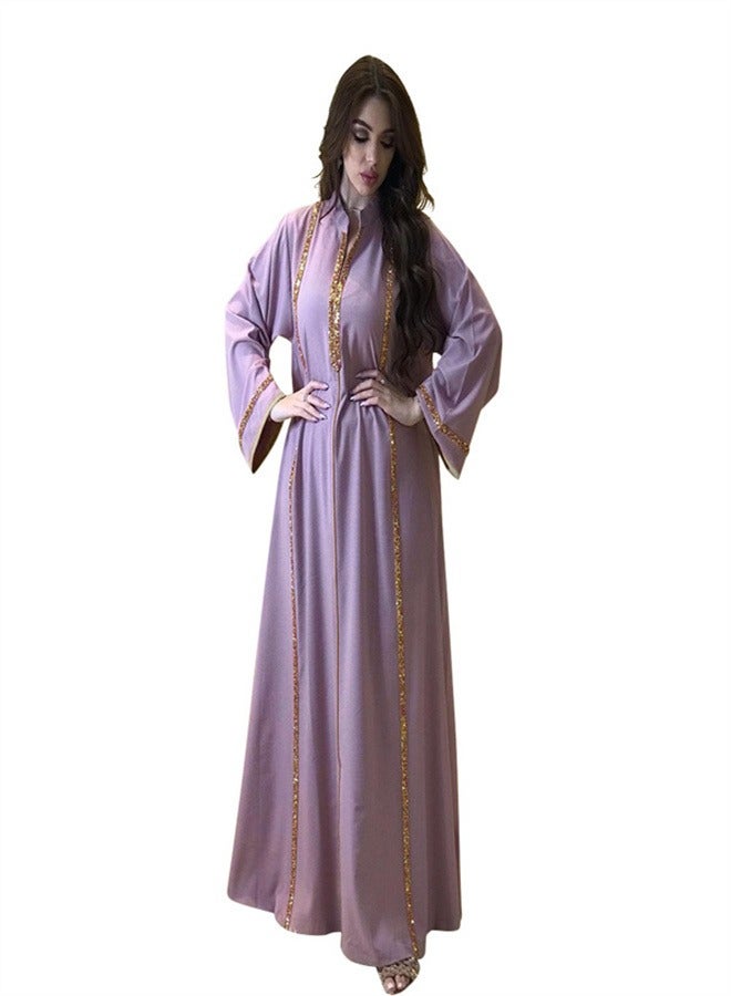 Jalabiya Loose Music Robe For Women  Purple