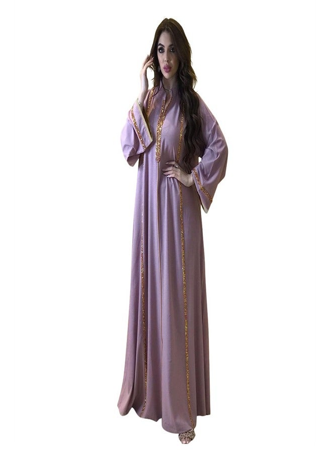 Jalabiya Loose Music Robe For Women  Purple