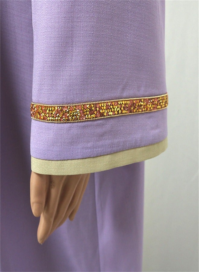 Jalabiya Loose Music Robe For Women  Purple