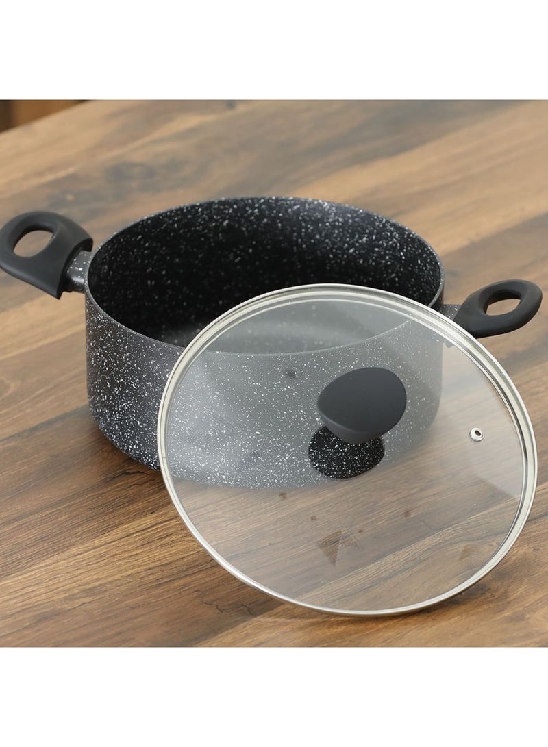 Danube Essential Casserole with Lid - Black Marble