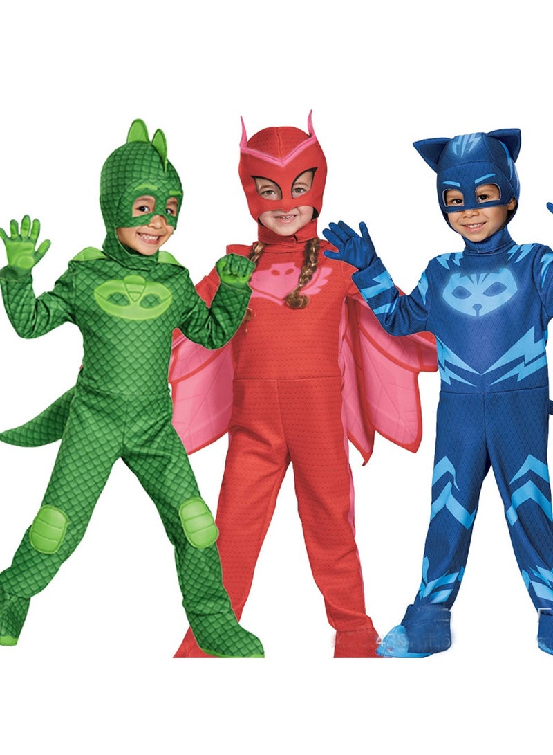 Gekko Classic Toddler PJ Masks Costume dinosaur Large/4-6 Green Blue