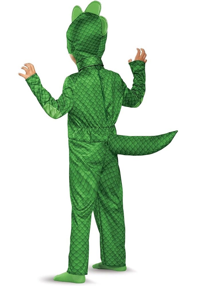 Gekko Classic Toddler PJ Masks Costume dinosaur Large/4-6 Green Blue