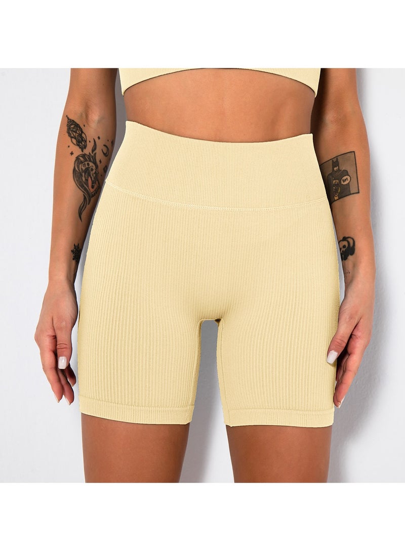 Yoga Tight Fitting Stretch Soft Pants Yellow