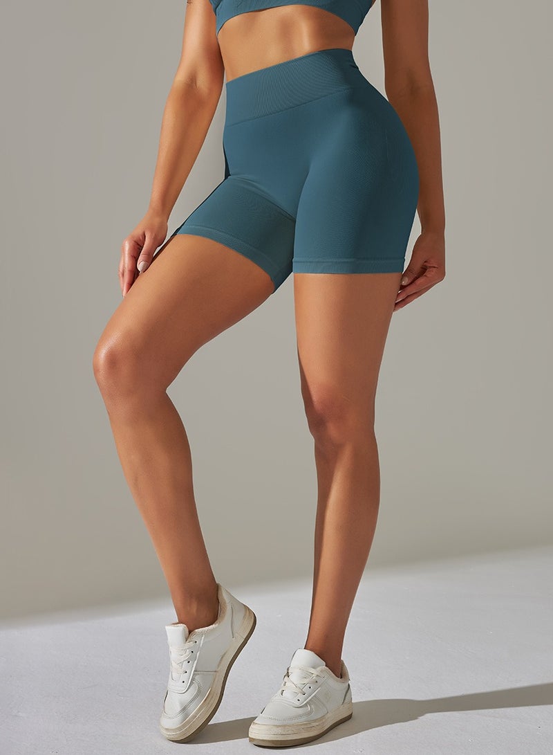 Yoga Tight Fitting Stretch Soft Pants Blue