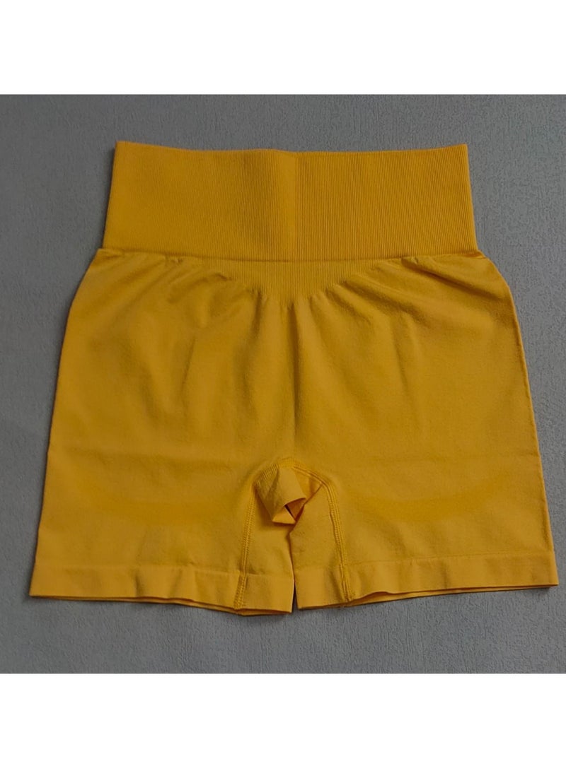 Yoga Tight Fitting Stretch Soft Pants Yellow