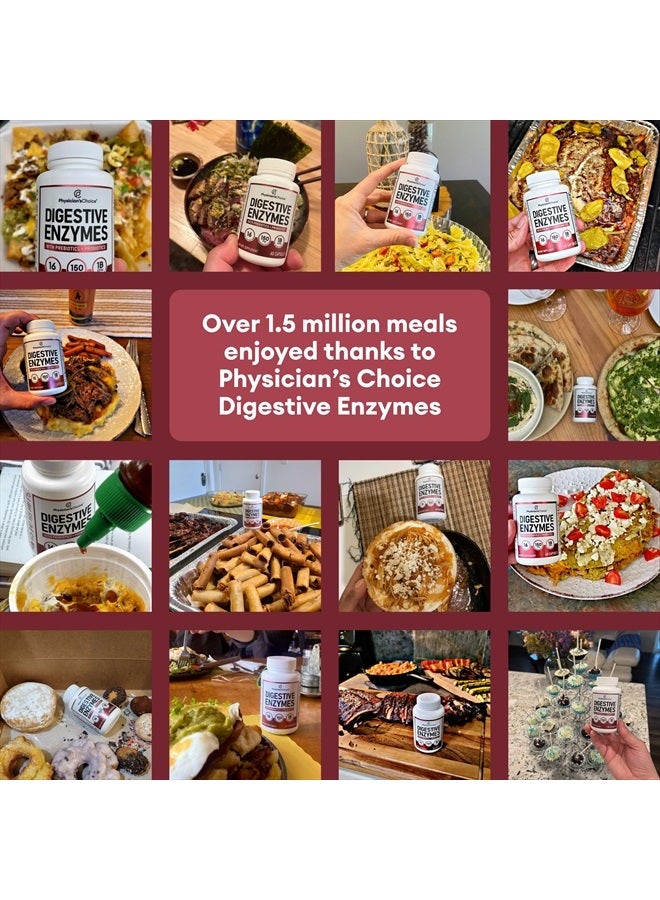 Multi Digestive Enzymes - Organic Prebiotics for Digestive Health And Gut Health Discomfort Relief & Bloating - 180 CT