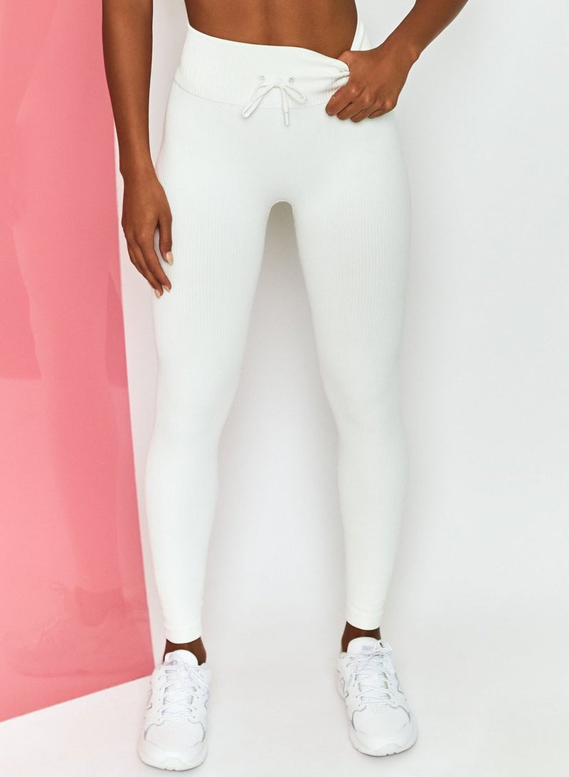 Yoga Tight Fitting Stretch Soft Pants White