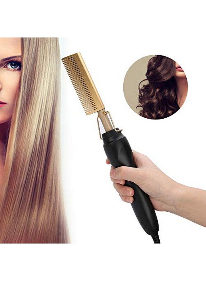 Electric Hot Comb Portable Tl Multifunctional Electric Static Hair Curler Curling Iron With For Hair Rollers Hairrollers 3 Levels Temperature Setting (Uk)